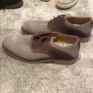 Johnston & Murphy Like New grey brown saddle shoes